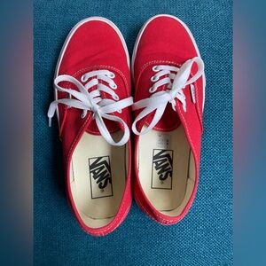 Vans Red and White Sneakers